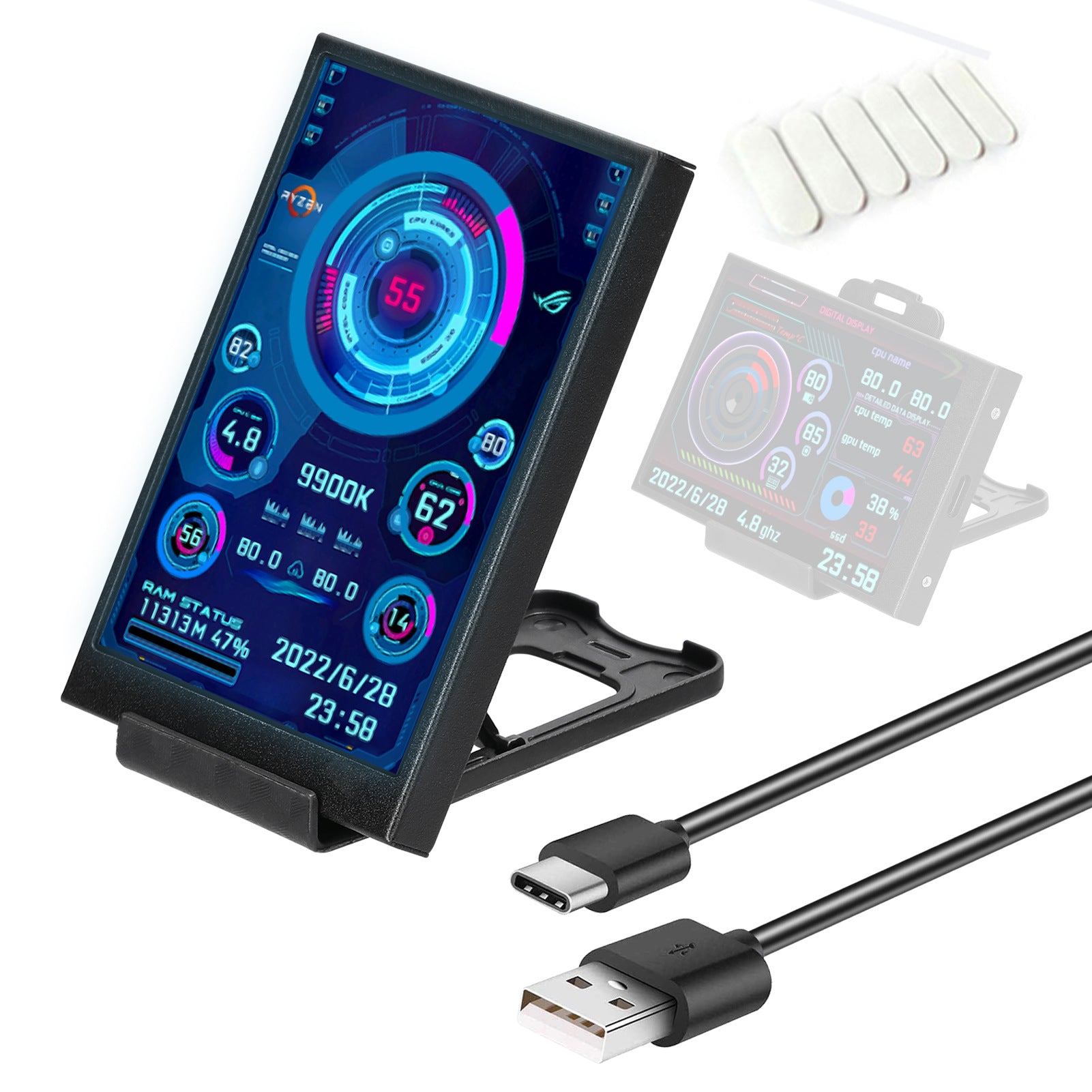 3.5" IPS USB monitor for PC case