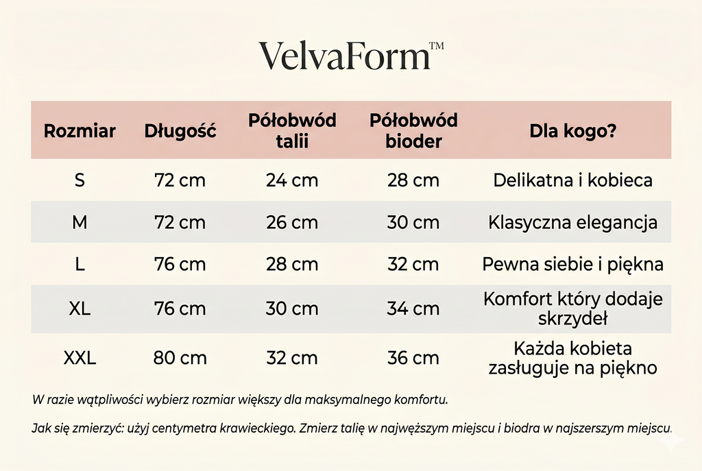 VelvaForm™ Body – Wyszczuplające z efektem Push-Up