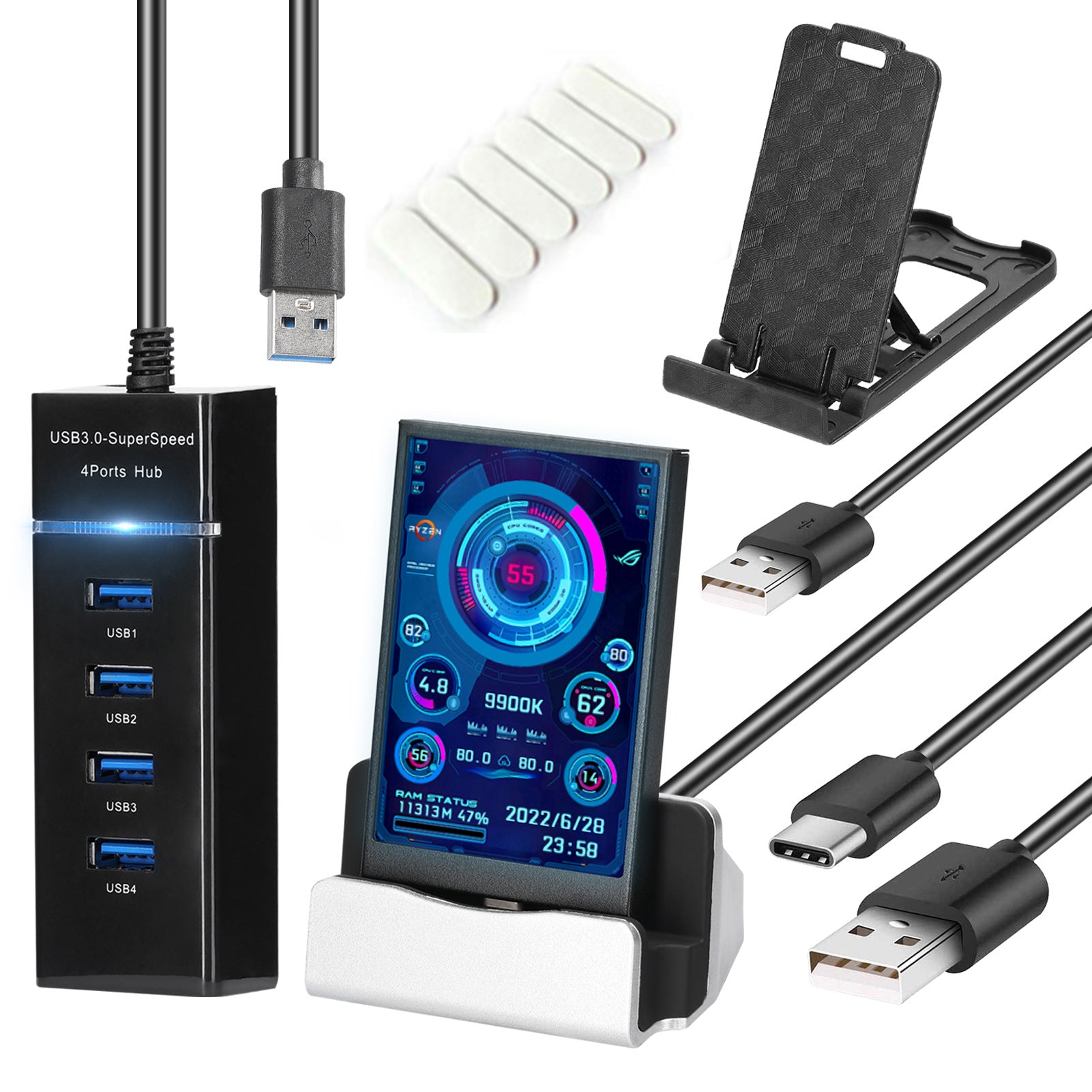 3.5" IPS USB monitor for PC case